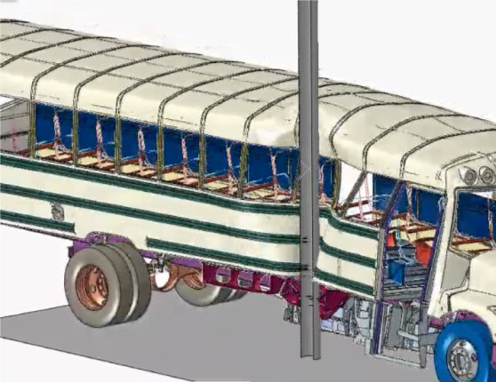 Abaqus : Bus crashing simulation